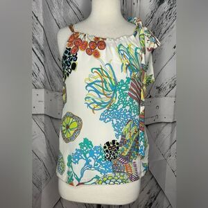 Banana Republic Trina Turk Silk Summer 2012 Botanical Top Size 2